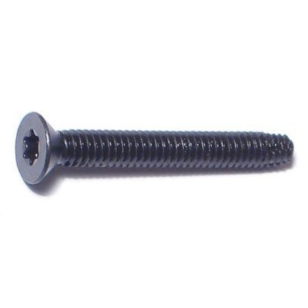 1/4-20 X 2 In Torx Flat Machine Screw, Black Phosphate 45 PK